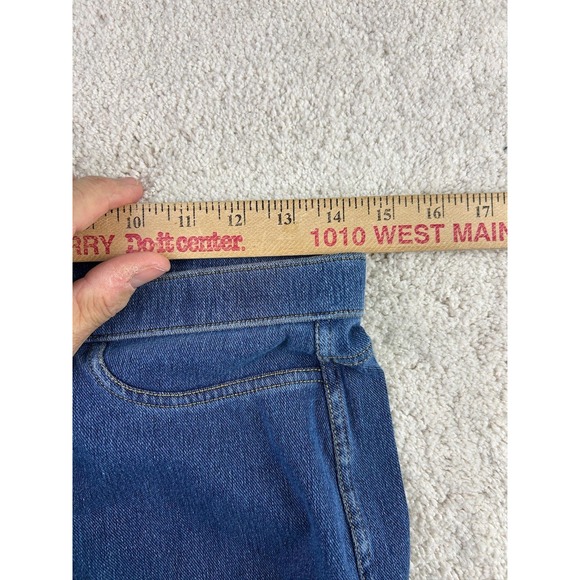 Womens Jeggings Pants Medium Blue Denim Stretch Pull On Elastic Waist Slim Fit - Picture 4 of 11